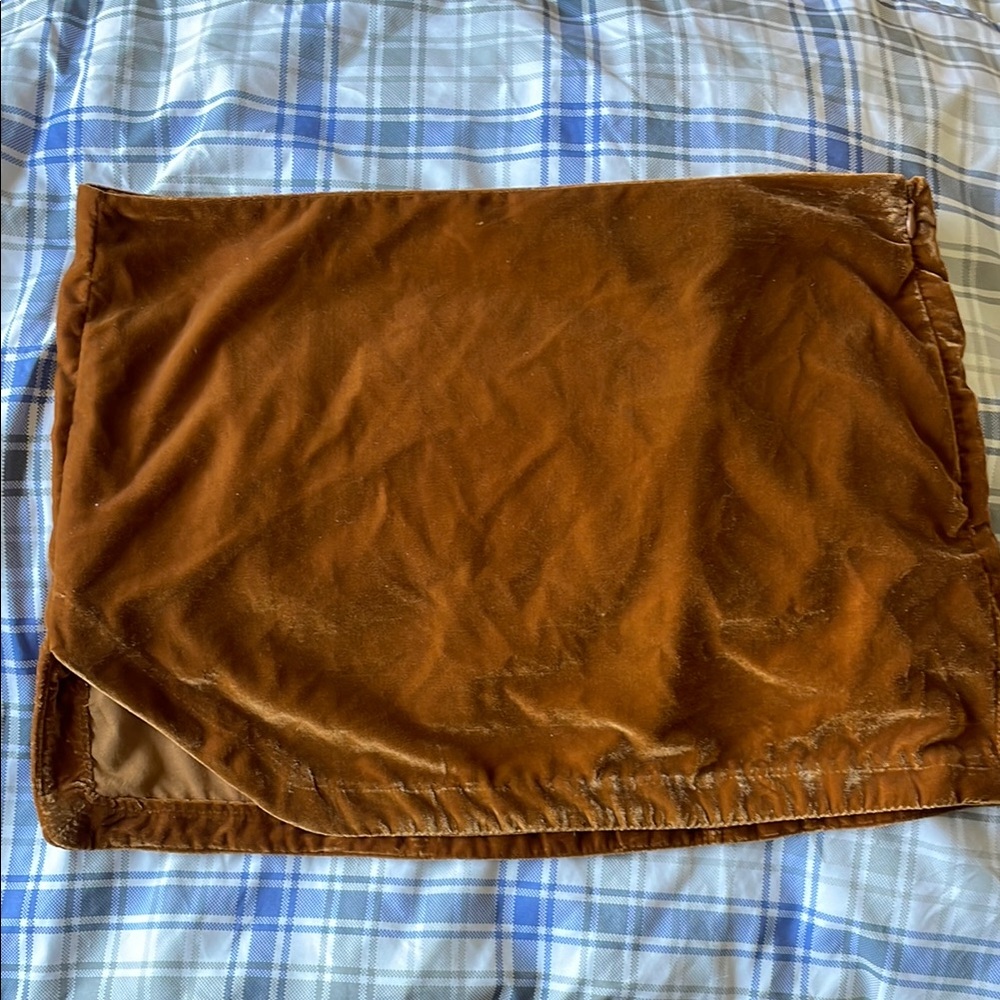 Free People Gold Velvet Mini Skirt